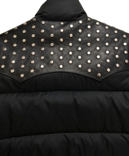Saint Laurent Paris（サンローランパリ）Saint Laurent Paris (サンローランパリ) ヨークスタッズダウンジャケット/14AW/エディ期/Archive ブラック サイズ:44の古着・服飾アイテム