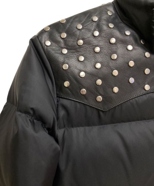 Saint Laurent Paris（サンローランパリ）Saint Laurent Paris (サンローランパリ) ヨークスタッズダウンジャケット/14AW/エディ期/Archive ブラック サイズ:44の古着・服飾アイテム
