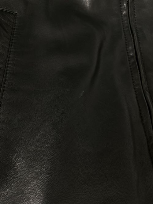 DOLCE & GABBANA（ドルチェ＆ガッバーナ）DOLCE & GABBANA (ドルチェ＆ガッバーナ) シングルレザージャケット ブラック サイズ:44の古着・服飾アイテム