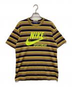 COMME des GARCONS JUNYA WATANABE MAN×NIKEコム デ ギャルソン ジュンヤ ワタナベ マン×ナイキ）の古着「ダメージロゴＴシャツ」｜ブラウン