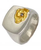 TOM WOODトムウッド）の古着「Mined Ring Large Black Diamond」