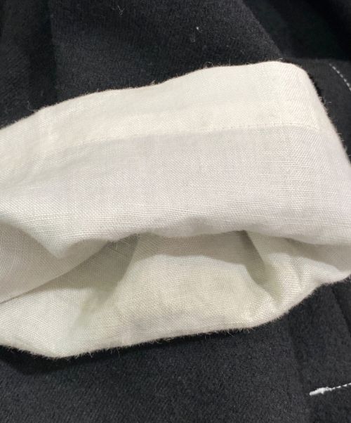 Y's（ワイズ）Y's (ワイズ) LINEN WOOL REVERSIBLE COAT ブラック サイズ:2の古着・服飾アイテム