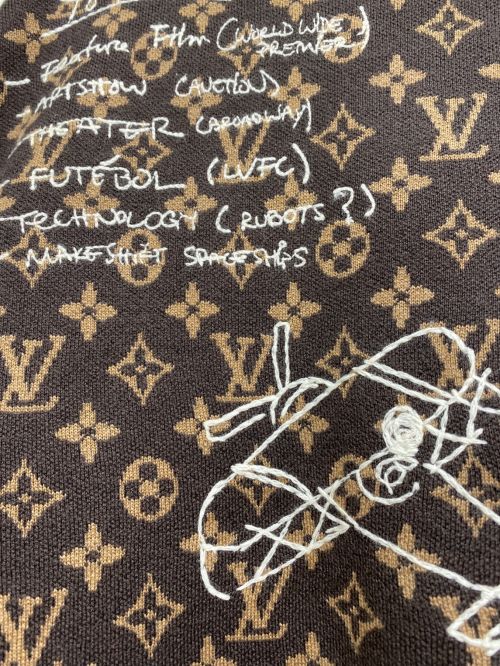 LOUIS VUITTON（ルイ ヴィトン）LOUIS VUITTON (ルイ ヴィトン) 23AW モノグラムエンブロイダードニット ブラウン サイズ:Ⅼの古着・服飾アイテム