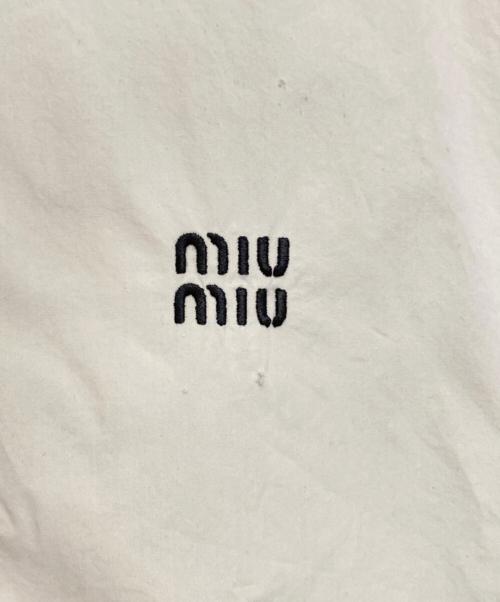 MIU MIU（ミュウミュウ）MIU MIU (ミュウミュウ) コットンポプリンブラウス ホワイト サイズ:41の古着・服飾アイテム