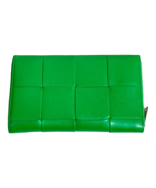 BOTTEGA VENETA（ボッテガベネタ）BOTTEGA VENETA (ボッテガベネタ) カセットジップアラウンドウォレット グリーンの古着・服飾アイテム