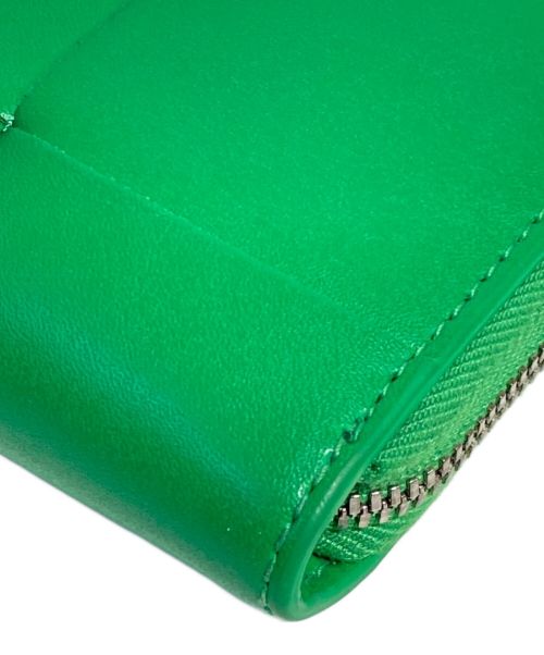 BOTTEGA VENETA（ボッテガベネタ）BOTTEGA VENETA (ボッテガベネタ) カセットジップアラウンドウォレット グリーンの古着・服飾アイテム