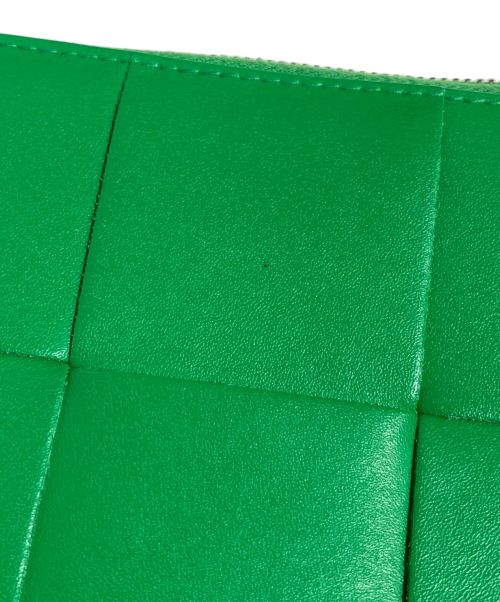 BOTTEGA VENETA（ボッテガベネタ）BOTTEGA VENETA (ボッテガベネタ) カセットジップアラウンドウォレット グリーンの古着・服飾アイテム