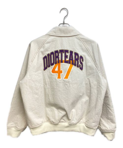 Dior（ディオール）Dior (ディオール) Denim Tears (デニムティアーズ) 23AW バックロゴコットンツイルジップジャケットブルゾン アイボリー サイズ:52の古着・服飾アイテム