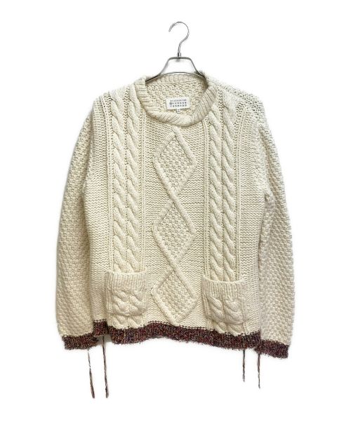 Maison Margiela（メゾンマルジェラ）Maison Margiela (メゾンマルジェラ) ケーブルニット ベージュ サイズ:Mの古着・服飾アイテム
