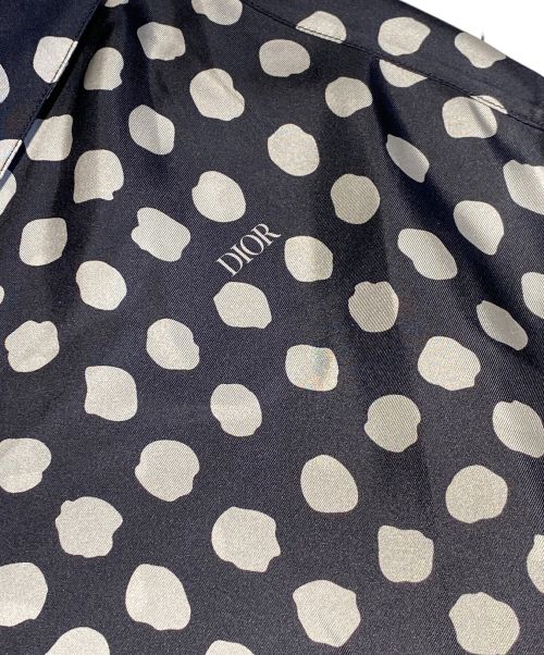 Dior（ディオール）Dior (ディオール) ポルカドット柄シルクシャツ ネイビー サイズ:42の古着・服飾アイテム