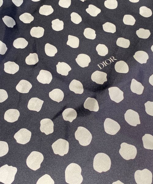 Dior（ディオール）Dior (ディオール) ポルカドット柄シルクシャツ ネイビー サイズ:42の古着・服飾アイテム