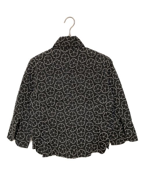CHANEL（シャネル）CHANEL (シャネル) 花柄 八分袖 ブラウス ブラック サイズ:38の古着・服飾アイテム