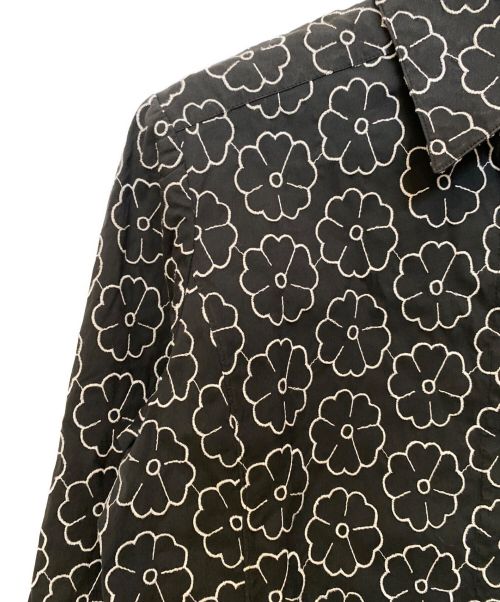 CHANEL（シャネル）CHANEL (シャネル) 花柄 八分袖 ブラウス ブラック サイズ:38の古着・服飾アイテム