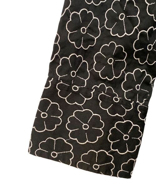 CHANEL（シャネル）CHANEL (シャネル) 花柄 八分袖 ブラウス ブラック サイズ:38の古着・服飾アイテム