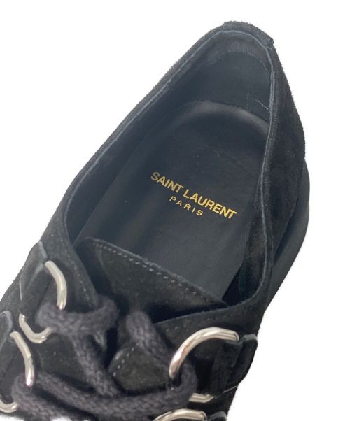 Saint Laurent Paris（サンローランパリ）Saint Laurent Paris (サンローランパリ) テディダービースエードシューズ ブラック サイズ:40 1/2の古着・服飾アイテム