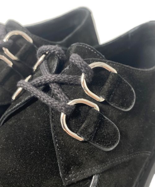 Saint Laurent Paris（サンローランパリ）Saint Laurent Paris (サンローランパリ) テディダービースエードシューズ ブラック サイズ:40 1/2の古着・服飾アイテム
