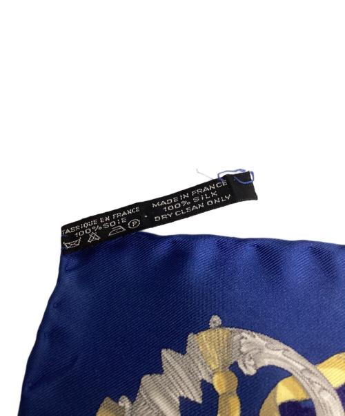 HERMES（エルメス）HERMES (エルメス) カレ45/FERRONNERIE ネイビー×ゴールドの古着・服飾アイテム