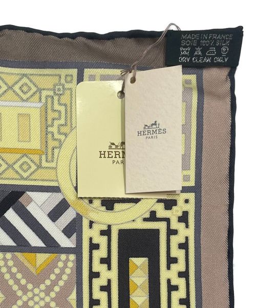 HERMES（エルメス）HERMES (エルメス) Colliers de chiens ベージュ×ブルー サイズ:90 未使用品の古着・服飾アイテム