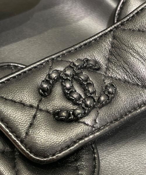 CHANEL（シャネル）CHANEL (シャネル) ラムスキンマトラッセ ベルクロ コンフォートサンダル ブラック サイズ:35 1/2の古着・服飾アイテム
