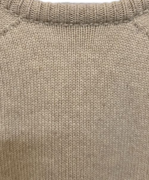 CELINE（セリーヌ）CELINE (セリーヌ) Vネックカシミアニット ベージュ サイズ:XSの古着・服飾アイテム