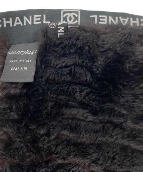 CHANEL（シャネル）CHANEL (シャネル) Orylag fur muffler（オリラグファーマフラー） ブラックの古着・服飾アイテム