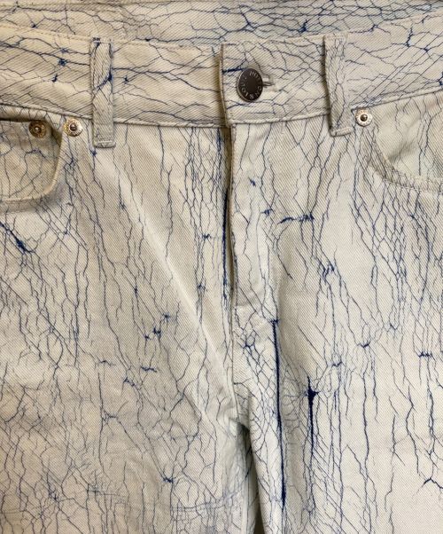 LOUIS VUITTON（ルイ ヴィトン）LOUIS VUITTON (ルイ ヴィトン) 総柄デニムパンツ ホワイト サイズ:Sの古着・服飾アイテム
