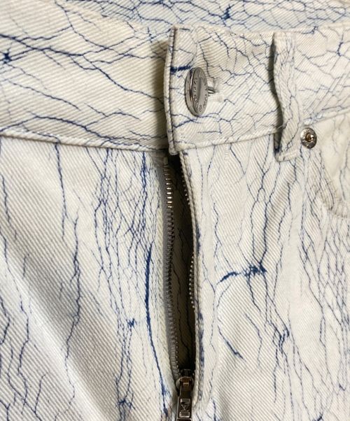 LOUIS VUITTON（ルイ ヴィトン）LOUIS VUITTON (ルイ ヴィトン) 総柄デニムパンツ ホワイト サイズ:Sの古着・服飾アイテム