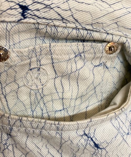 LOUIS VUITTON（ルイ ヴィトン）LOUIS VUITTON (ルイ ヴィトン) 総柄デニムパンツ ホワイト サイズ:Sの古着・服飾アイテム