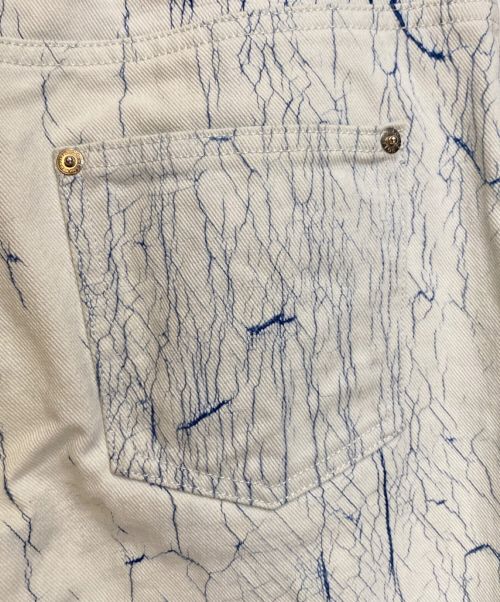 LOUIS VUITTON（ルイ ヴィトン）LOUIS VUITTON (ルイ ヴィトン) 総柄デニムパンツ ホワイト サイズ:Sの古着・服飾アイテム