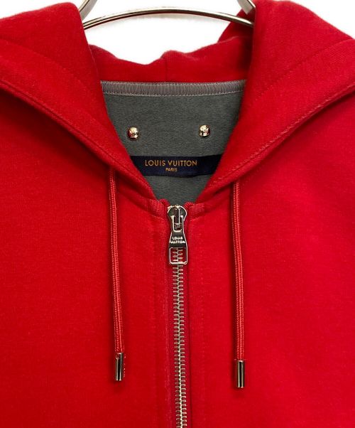 LOUIS VUITTON（ルイ ヴィトン）LOUIS VUITTON (ルイ ヴィトン) ジップアップフーディ レッド サイズ:Sの古着・服飾アイテム