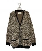 WACKO MARIAワコマリア）の古着「LEOPARD MOHAIR KNIT JAQUARD CARDIGAN」｜ベージュ
