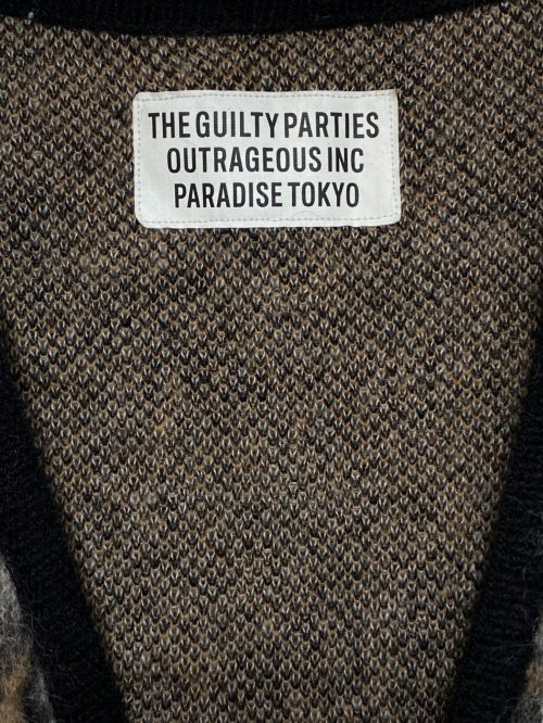 WACKO MARIA（ワコマリア）WACKO MARIA (ワコマリア) LEOPARD MOHAIR KNIT JAQUARD CARDIGAN ベージュ サイズ:Lの古着・服飾アイテム