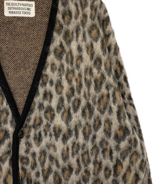 WACKO MARIA（ワコマリア）WACKO MARIA (ワコマリア) LEOPARD MOHAIR KNIT JAQUARD CARDIGAN ベージュ サイズ:Lの古着・服飾アイテム