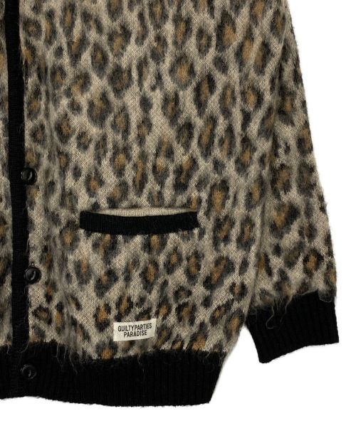 WACKO MARIA（ワコマリア）WACKO MARIA (ワコマリア) LEOPARD MOHAIR KNIT JAQUARD CARDIGAN ベージュ サイズ:Lの古着・服飾アイテム