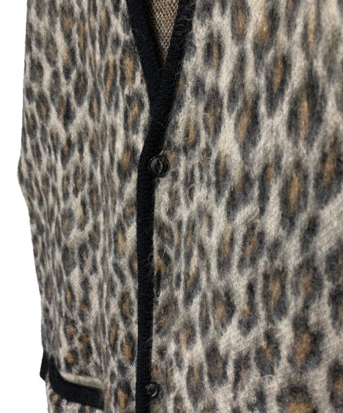 WACKO MARIA（ワコマリア）WACKO MARIA (ワコマリア) LEOPARD MOHAIR KNIT JAQUARD CARDIGAN ベージュ サイズ:Lの古着・服飾アイテム