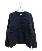 BOTTEGA VENETAボッテガベネタ）の古着「22AW ロゴデザインニット」｜グレー