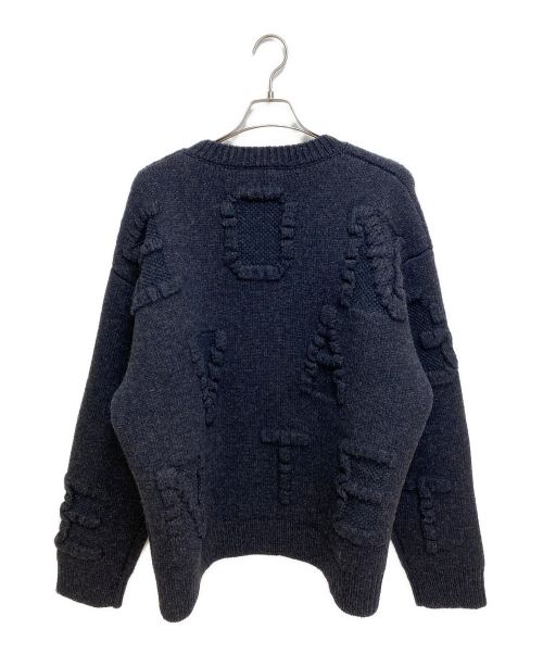 BOTTEGA VENETA（ボッテガベネタ）BOTTEGA VENETA (ボッテガベネタ) 22AW ロゴデザインニット グレー サイズ:XLの古着・服飾アイテム
