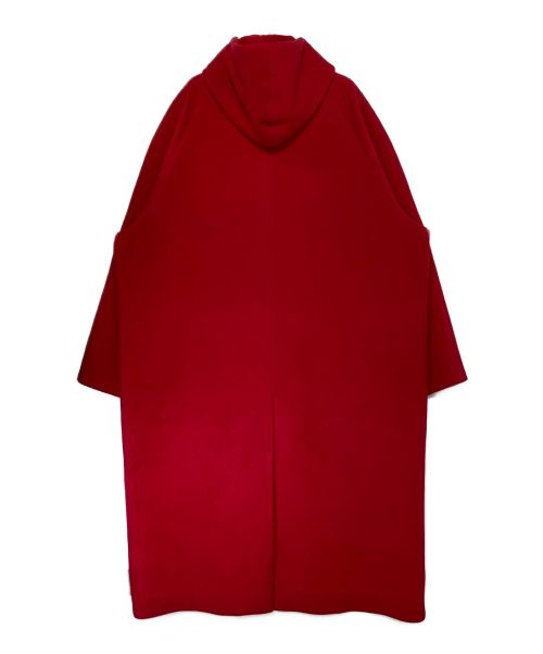 BALENCIAGA（バレンシアガ）BALENCIAGA (バレンシアガ) オーバーサイズフーテッドジップアップコート レッド サイズ:42の古着・服飾アイテム