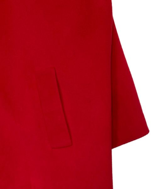 BALENCIAGA（バレンシアガ）BALENCIAGA (バレンシアガ) オーバーサイズフーテッドジップアップコート レッド サイズ:42の古着・服飾アイテム