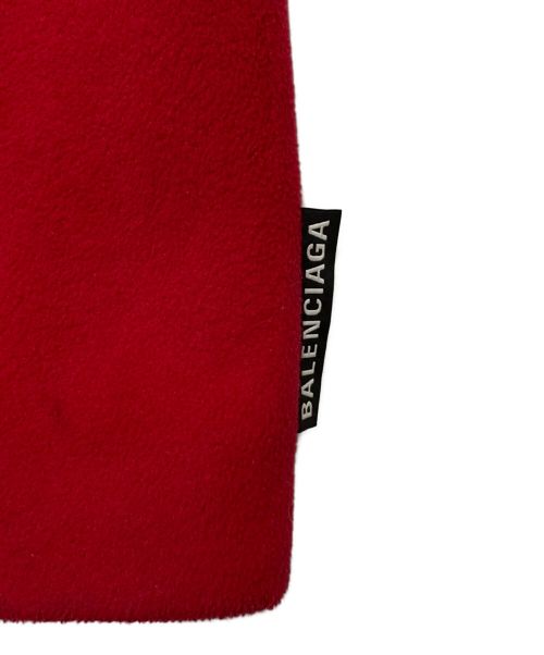 BALENCIAGA（バレンシアガ）BALENCIAGA (バレンシアガ) オーバーサイズフーテッドジップアップコート レッド サイズ:42の古着・服飾アイテム