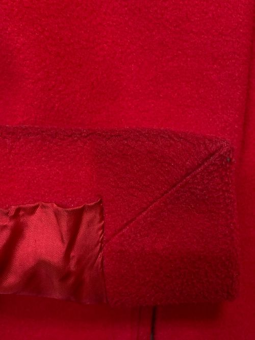 BALENCIAGA（バレンシアガ）BALENCIAGA (バレンシアガ) オーバーサイズフーテッドジップアップコート レッド サイズ:42の古着・服飾アイテム