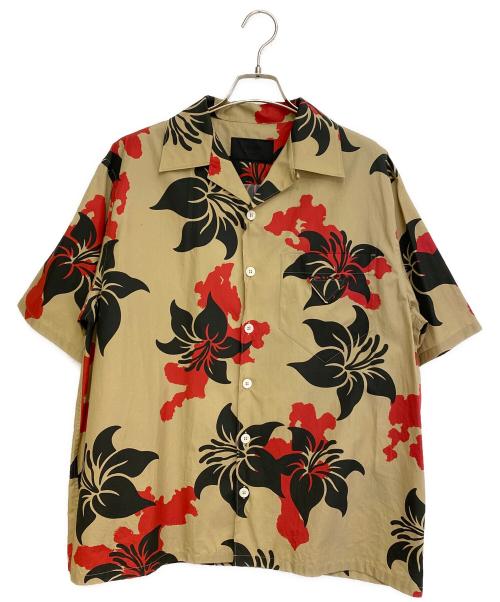 PRADA（プラダ）PRADA (プラダ) 23SS フラワーオープンカラーシャツ ベージュ サイズ:Lの古着・服飾アイテム