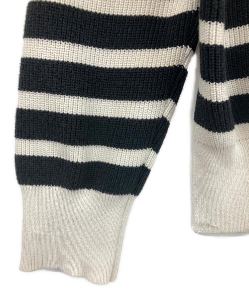 sacai（サカイ）sacai (サカイ) ストライプニットプルオーバー ブラック サイズ:2の古着・服飾アイテム