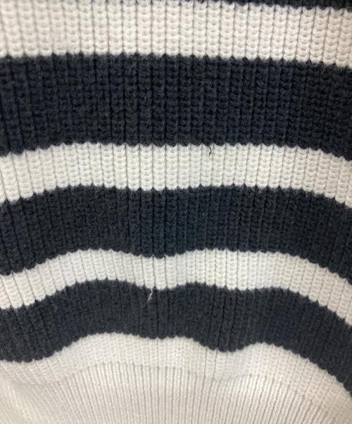 sacai（サカイ）sacai (サカイ) ストライプニットプルオーバー ブラック サイズ:2の古着・服飾アイテム