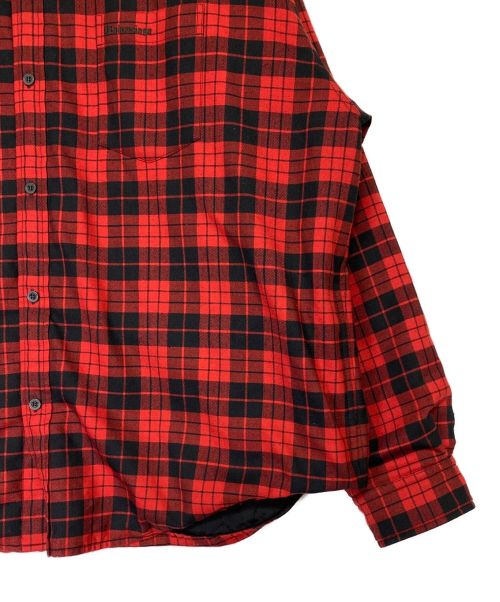 BALENCIAGA（バレンシアガ）BALENCIAGA (バレンシアガ) 中綿シャツジャケット レッド サイズ:40の古着・服飾アイテム