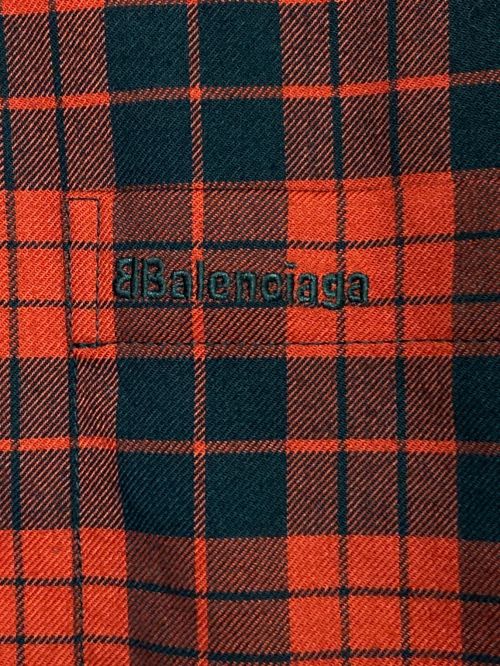 BALENCIAGA（バレンシアガ）BALENCIAGA (バレンシアガ) 中綿シャツジャケット レッド サイズ:40の古着・服飾アイテム