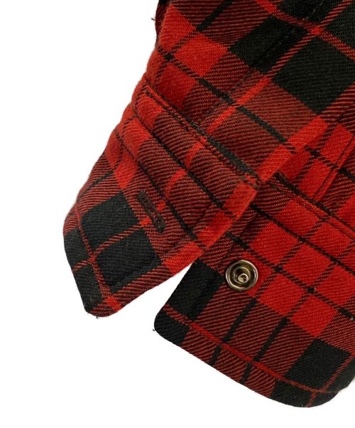 BALENCIAGA（バレンシアガ）BALENCIAGA (バレンシアガ) 中綿シャツジャケット レッド サイズ:40の古着・服飾アイテム