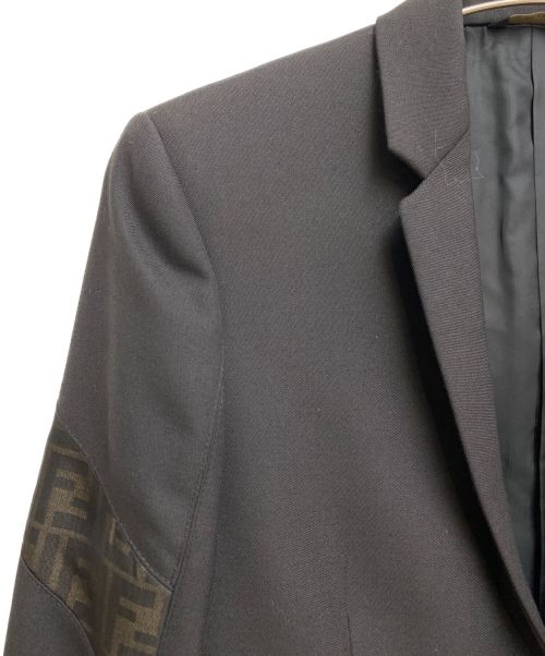 FENDI（フェンディ）FENDI (フェンディ) ズッカ切替ジャケット ブラック サイズ:46 未使用品の古着・服飾アイテム