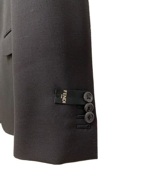 FENDI（フェンディ）FENDI (フェンディ) ズッカ切替ジャケット ブラック サイズ:46 未使用品の古着・服飾アイテム