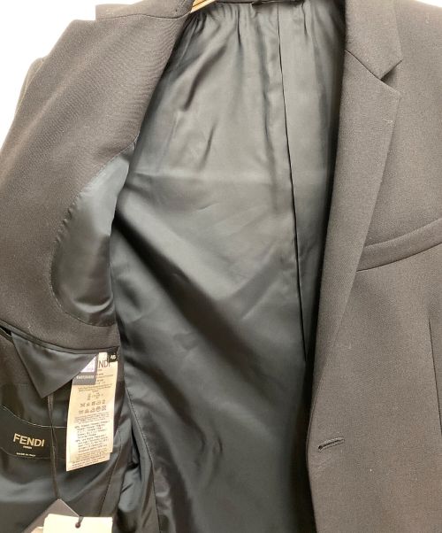 FENDI（フェンディ）FENDI (フェンディ) ズッカ切替ジャケット ブラック サイズ:46 未使用品の古着・服飾アイテム